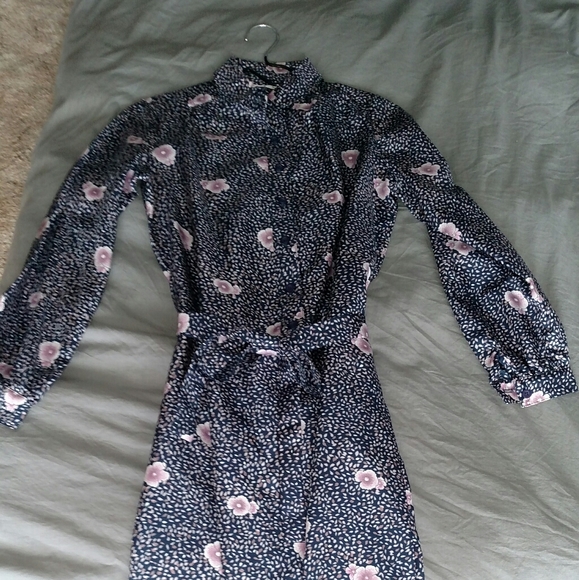 Vintage Schrader Sport Floral Shirt Dress - Picture 2 of 4